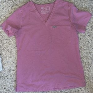 Figs short sleeve classic top. Discontinued pink